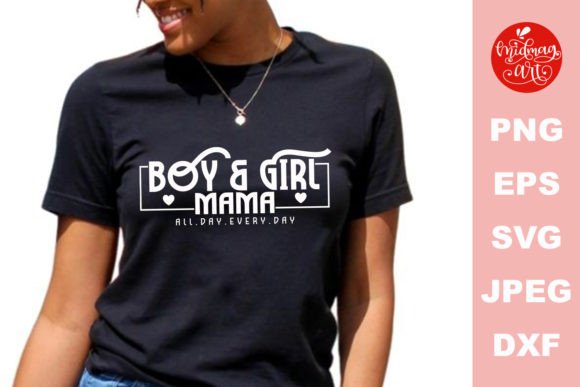 Boy and Girl Mama SVG: Crafts Graphics for Brands