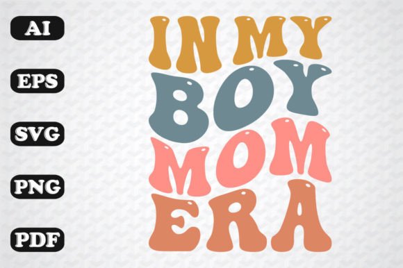 In My Boy Mom Retro SVG: Graphics for Crafts