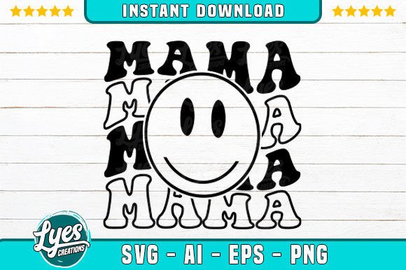 Mama Retro Groovy SVG for Crafts & Graphics
