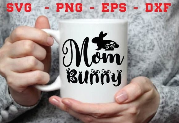 Mom Bunny Graphics for Crafts and Web Design