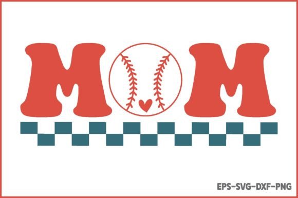 Mom - Retro Baseball SVG: Graphics for Crafts