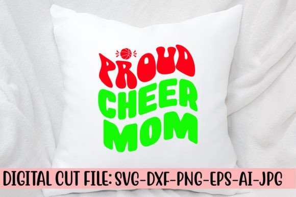 Proud Cheer Mom Retro SVG: Graphics for Crafts