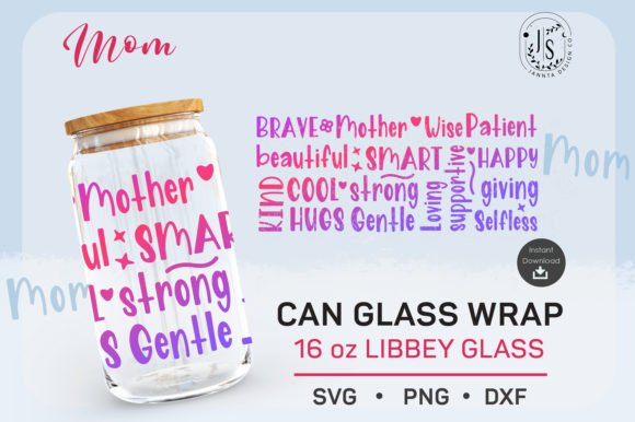 Review: Mothers Day 16oz Can Glass Design for Crafters